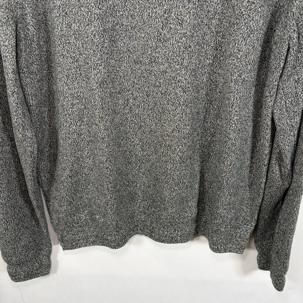 J.Crew 100% Organic Cotton 1/4 Zip Pullover Sweater Mens Size XL Gray Heathered
